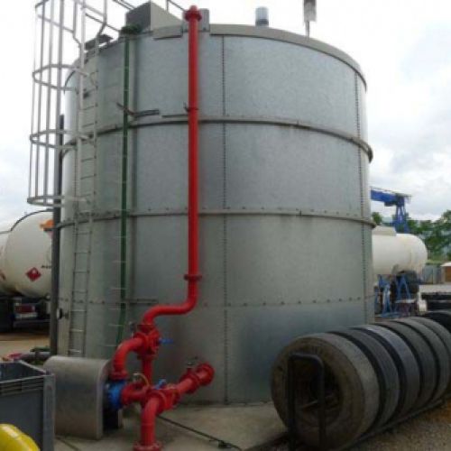 Tank for hydraulic test